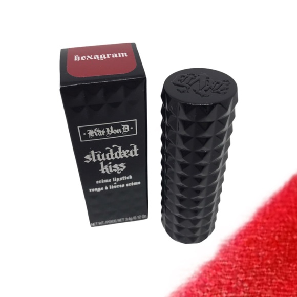 KVD STUDDED KISS CRÈME LIPSTICK HEXAGRAM RED GOTH - Picture 9 of 9